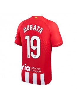 Moški Nogometna dresi replika Atletico Madrid Alvaro Morata #19 Domači 2023-24 Kratek rokav